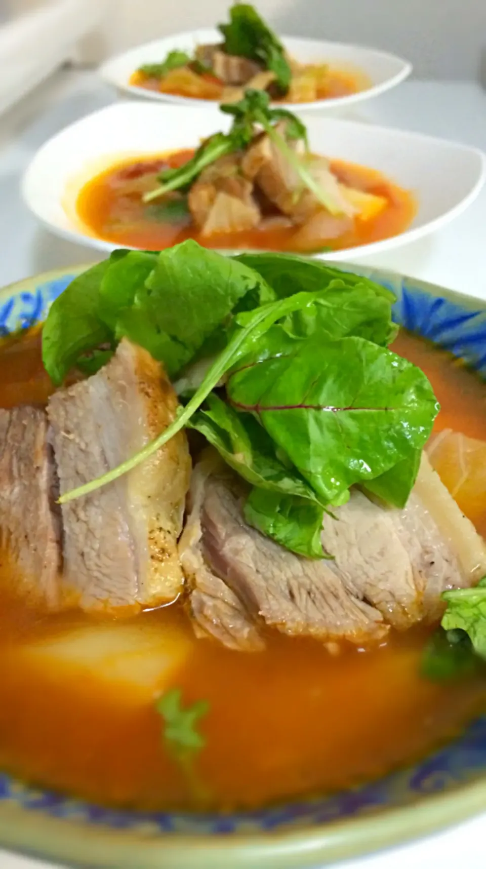 色々使えるかたまり肉 塩豚をつかって美味しくてボリュームたっぷりスープ🙏|Ryokoさん