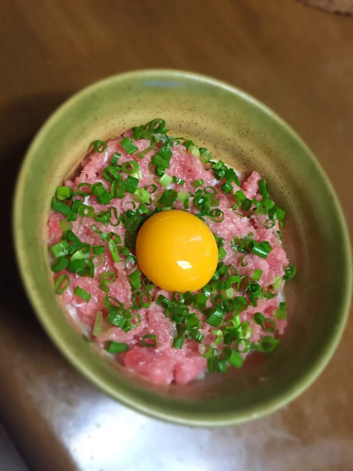 Snapdishの料理写真:マグロたたき丼|あんぽんたんさん