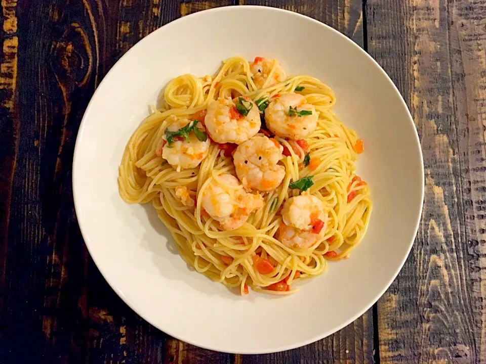 Tomato Basil Angel Hair with Shrimp|Fanny Ouさん