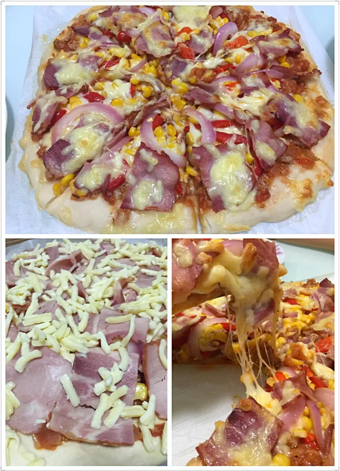 Snapdishの料理写真:培根pizza|ruruさん