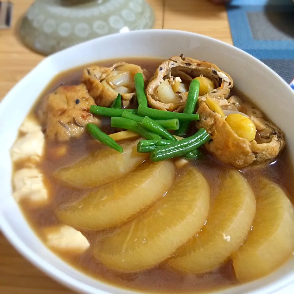 ひりょうずと大根の煮物|さたけさん