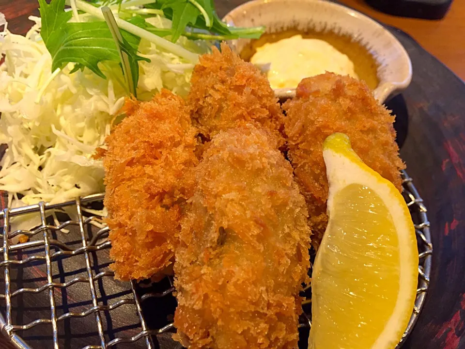 広島産カキフライ定食4個盛り|SASAKI Hiroshiさん