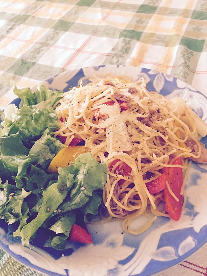 バイキング見ててパスタ食べたくなりました。野菜とツナのパスタ(#^.^#)|kanako/Ｔ かなちゃんさん