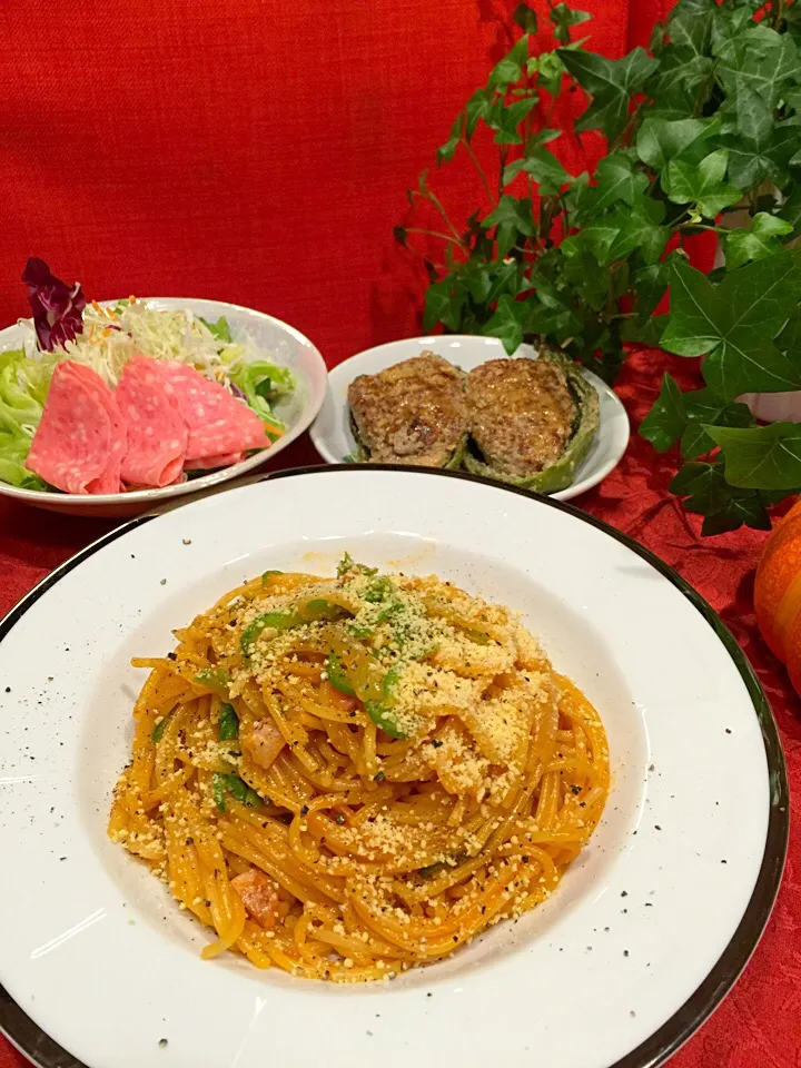 フライパンひとつで濃厚ナポリタン🍝|みなさん