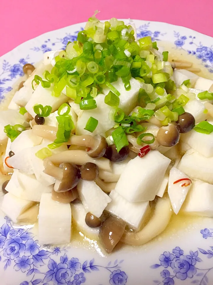 ことりちゃんの料理"🍄きのこと長芋のさっぱり和え"|ロコタンさん