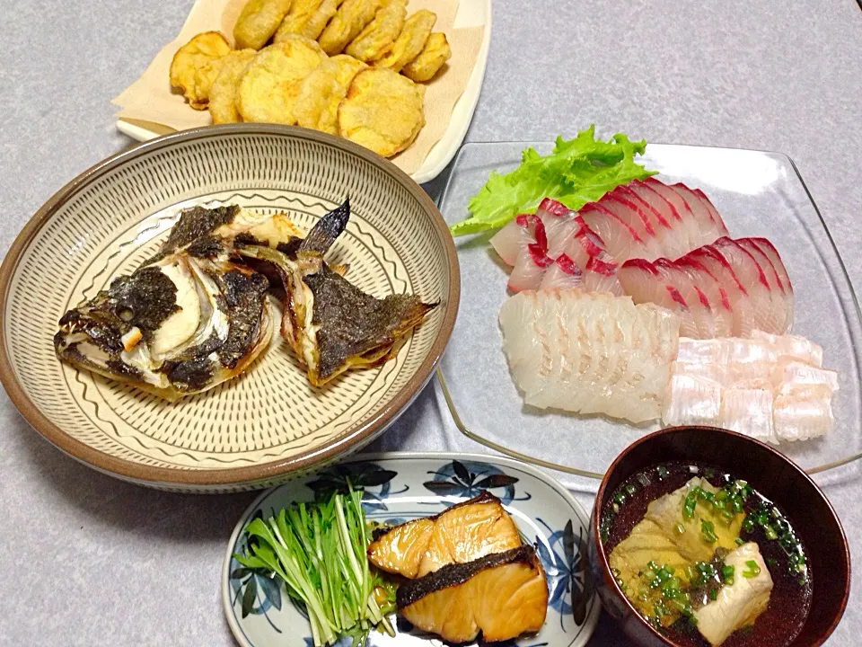 ヒラメとヒラマサの晩ご飯|Orie Uekiさん