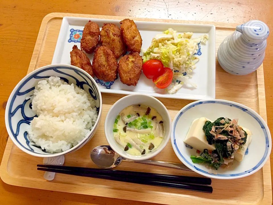 昨日のおでんのリメイク料理 (*^^*)
ナゲットと茶碗蒸し|ルドルフさん