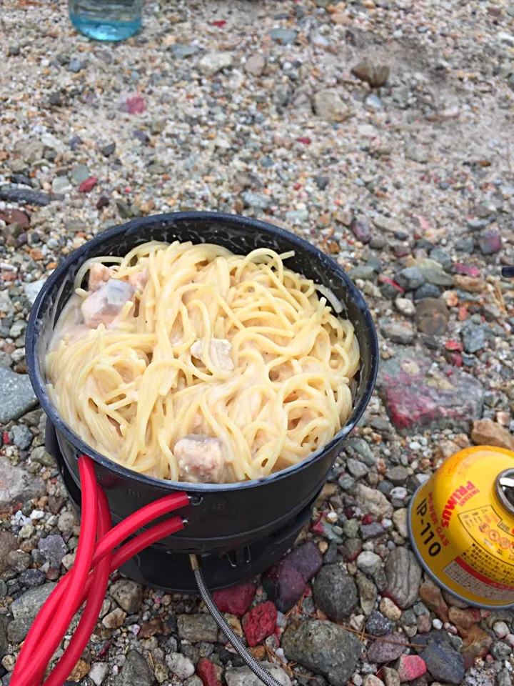 山でサーモンクリームパスタが食べたくて🍝|ラー山さん