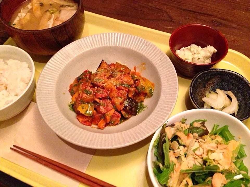 ベーコンと彩り野菜のカポナータ定食|こいちさん