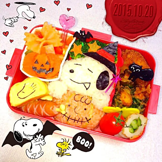 ハロウィンスヌーピー♡娘弁当♪|こぶちゃんさん