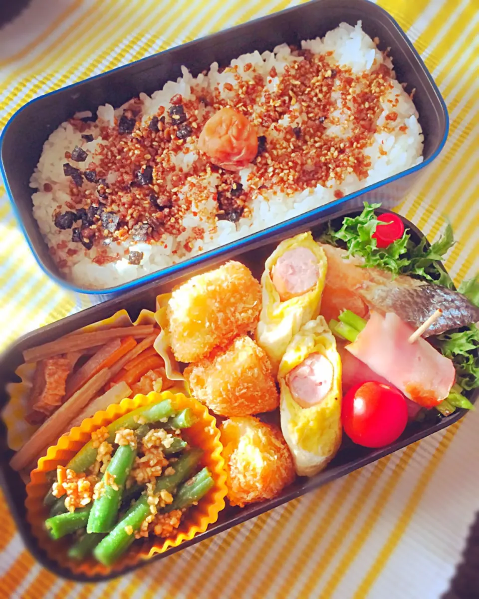 Snapdishの料理写真:旦那くんのお弁当|meguさん