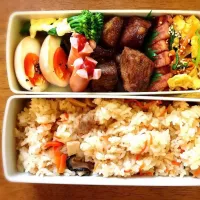 Snapdishの料理写真:おこわ弁当♡|ayanaさん