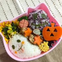 Snapdishの料理写真:5歳娘の週1のお弁当♡ハロウィンバージョン♡|はななさん