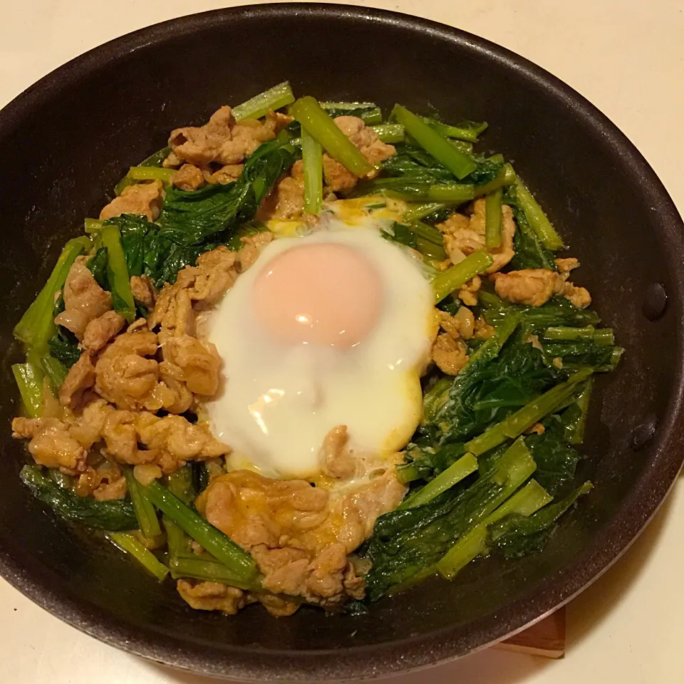 小松菜と豚肉の炒め物(◍•ڡ•◍)❤|いつみさん