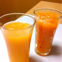 Snapdishの料理写真:Juice of Persimmon 柿のジュース とピューレ