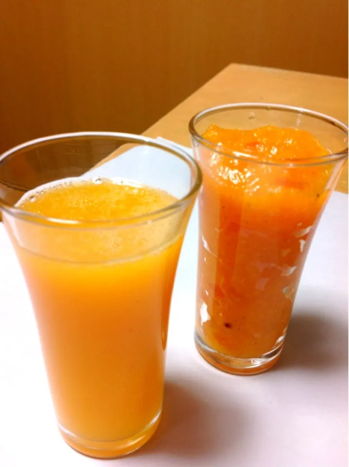 Snapdishの料理写真:Juice of Persimmon 柿のジュース とピューレ|manamixさん