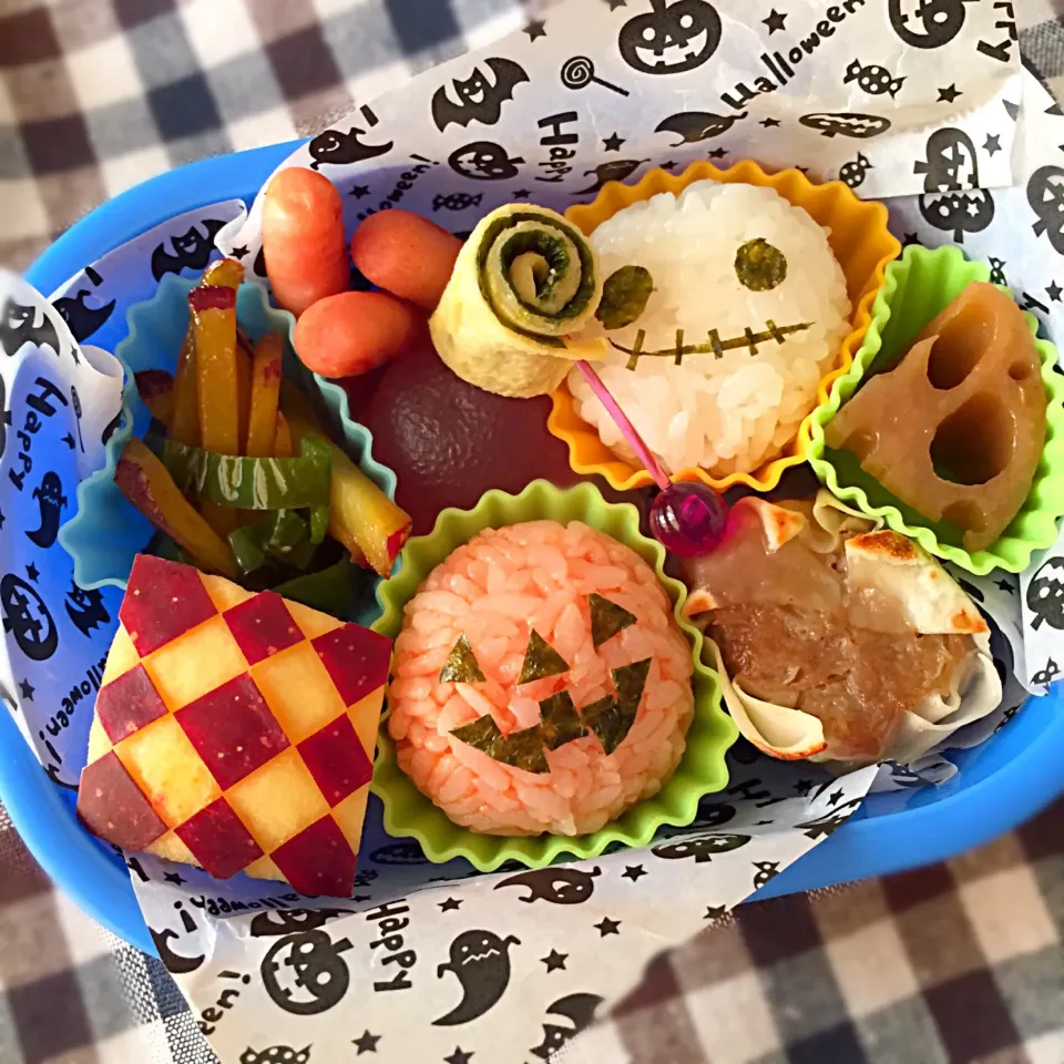 サツマイモとピーマンのキンピラ入り手作りシュウマイ弁当🎃ハロウィンversion|SYRさん