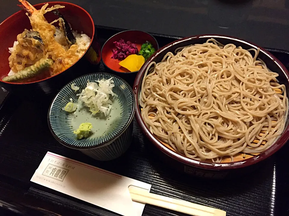 蕎麦と天丼のセット。|のぶコさん