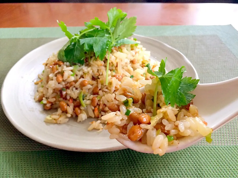 Natto Fried Rice🍳納豆炒飯|🌈Ami🍻さん