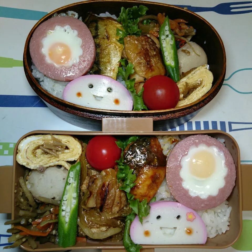 Snapdishの料理写真:10月22日(木)　高校生女子&オレ弁当|クッキングおやぢさん