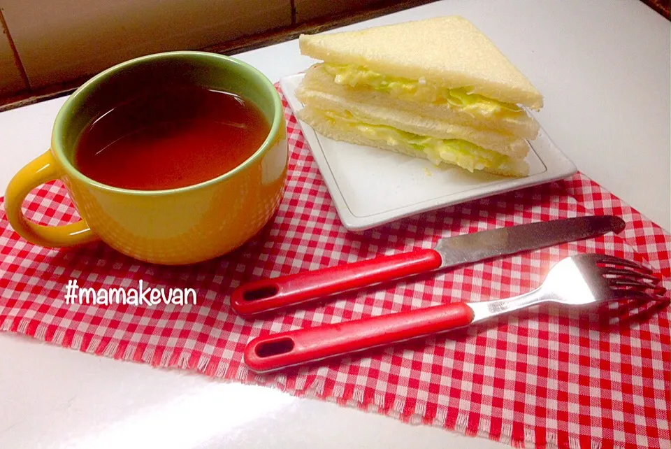 sandwich w/ egg mayo🍞🍳🍴|meilizaさん