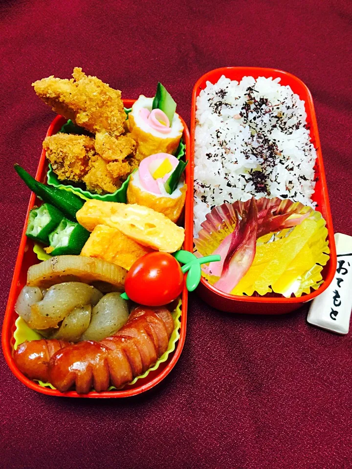 Snapdishの料理写真:☀️唐揚げお弁当😋|keikoさん