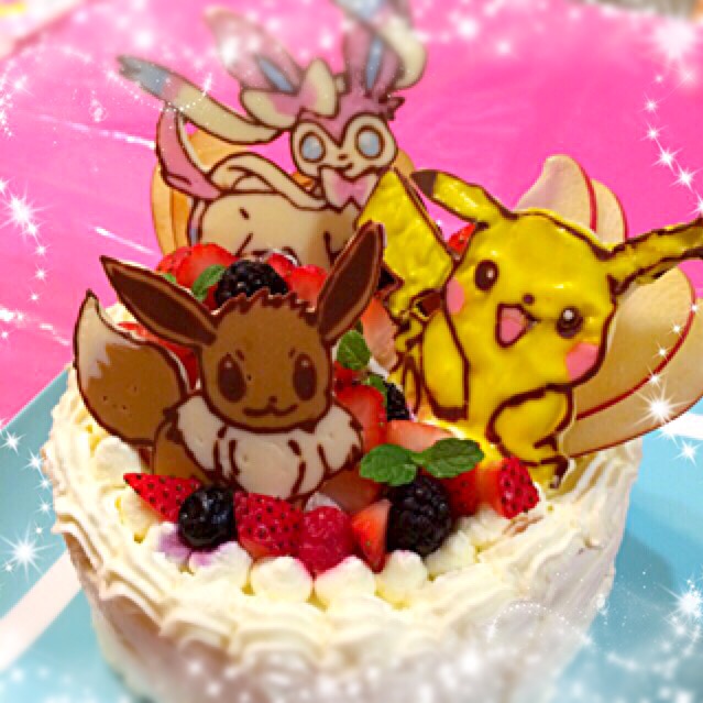 ポケモン バースデーキャラクターケーキ Kano Yumi Snapdish スナップディッシュ Id 1tur5a