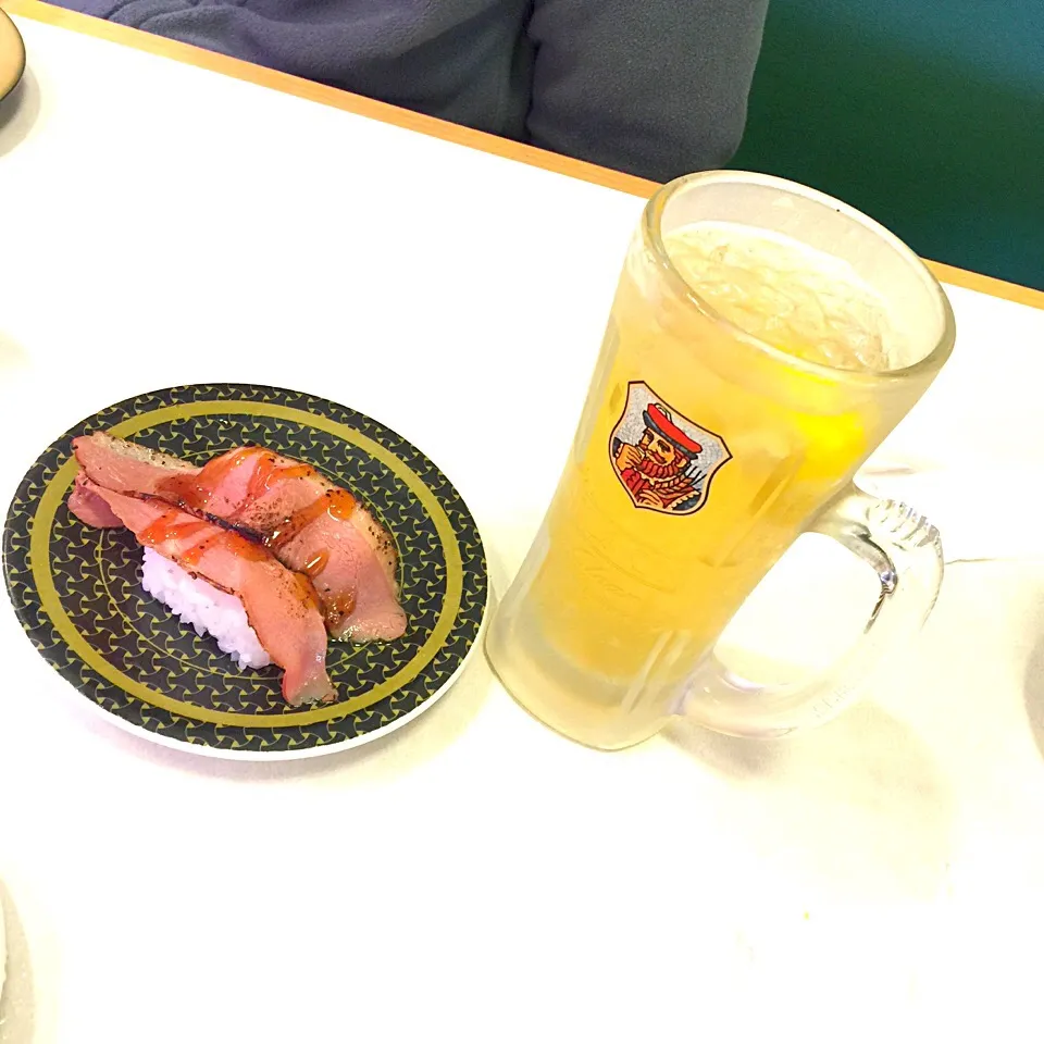 Snapdishの料理写真:RoastBeef Sushi & HighBall|meraflorさん