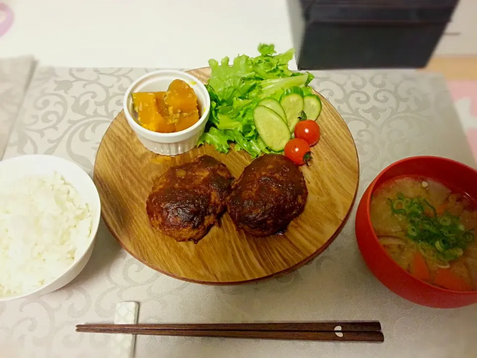 ハンバーグ 和食セットの晩ごはん|MAAさん