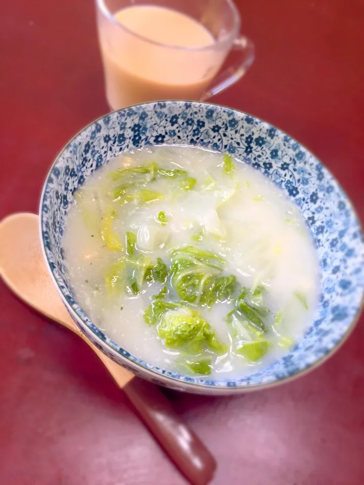 10月23日朝ご飯  白菜のスープ|マリアさん