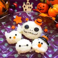 Snapdishの料理写真:ツムツム★白キャラハロウィン！ジャック＆ゼロ＆オラフ＆ベイマックス