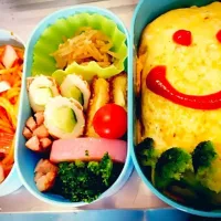 Snapdishの料理写真:オムライス弁当🍱🍴💗💗|ひかるさん