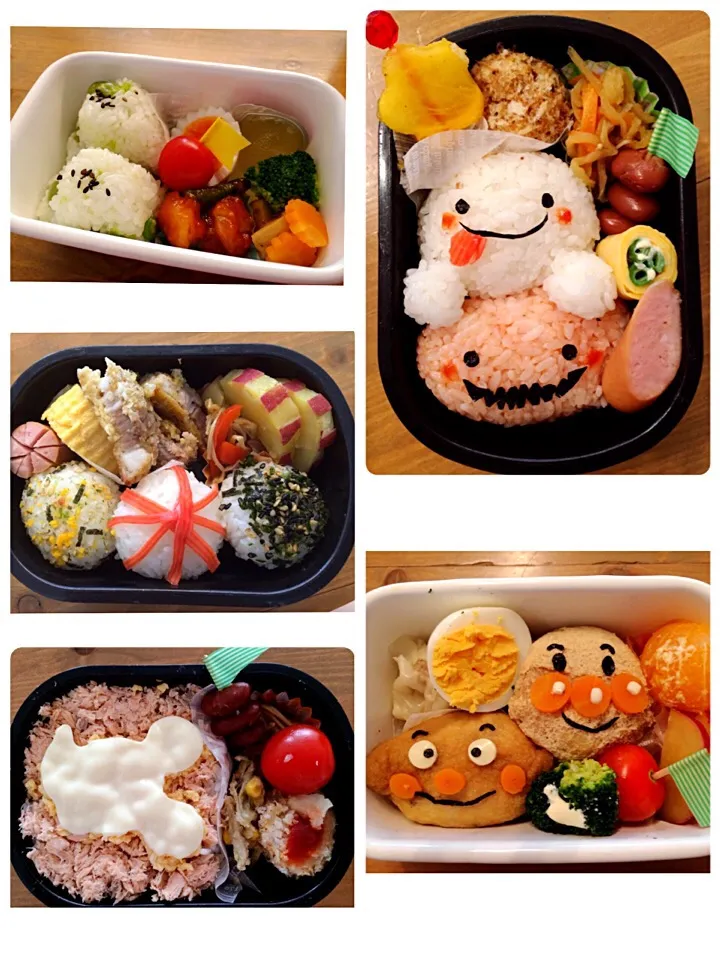 Snapdishの料理写真:10/19〜23 息子のお弁当（幼稚園年中）|くーまんもんさん