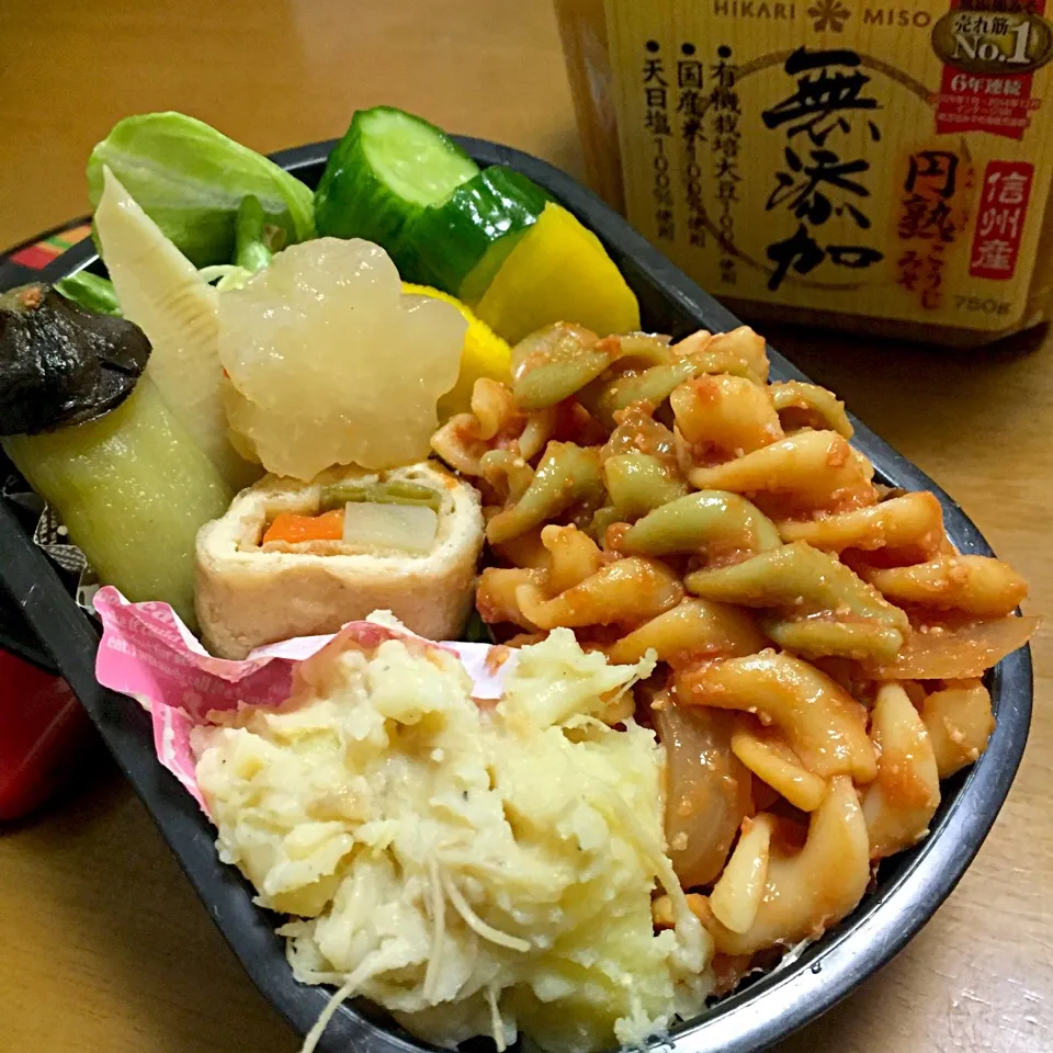 麹味噌はパスタに使ったよー。トマトジュースに味噌のパスタ！|エノーラさん