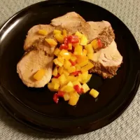 pork tenderloin roasted with apple pepper compote|Joshua Dean Dilleshawさん