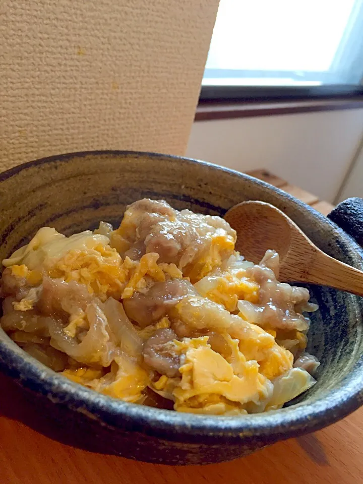 豚肉の玉子とじ丼|pkeiさん