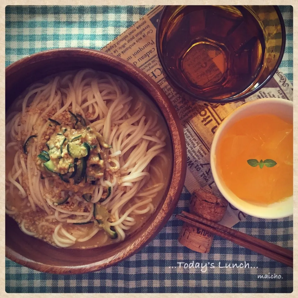 Snapdishの料理写真:冷汁そうめん|Mai Hanaさん