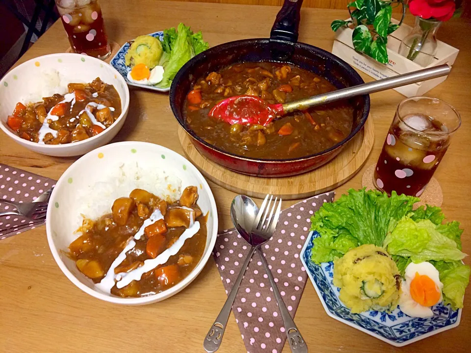 Dinner "sweet chicken curry " sweet potato salad Bon Appetit|Babyluv Cabrera Ocampoさん