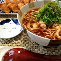 かしわ蕎麦と稲荷寿司