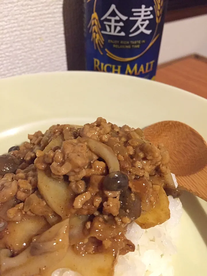 蓮根とひき肉のドライカレー|pkeiさん