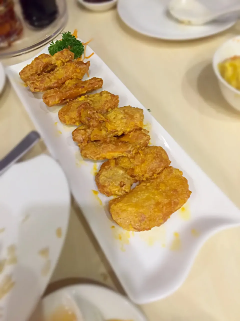 Fried pumpkin with salted egg yolk~|해리さん