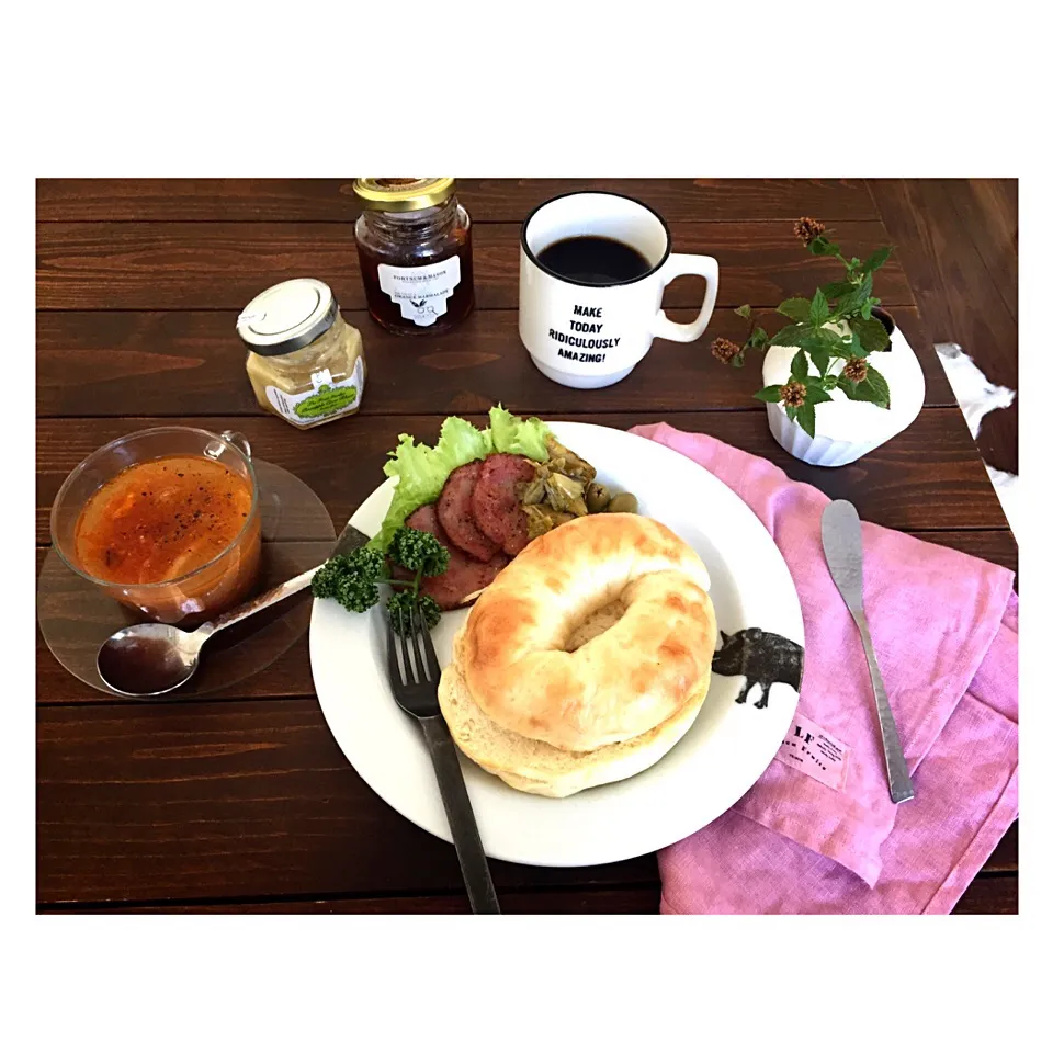 忙しい朝の有り合わせ☕️🍴☀️|welcomeizumiさん