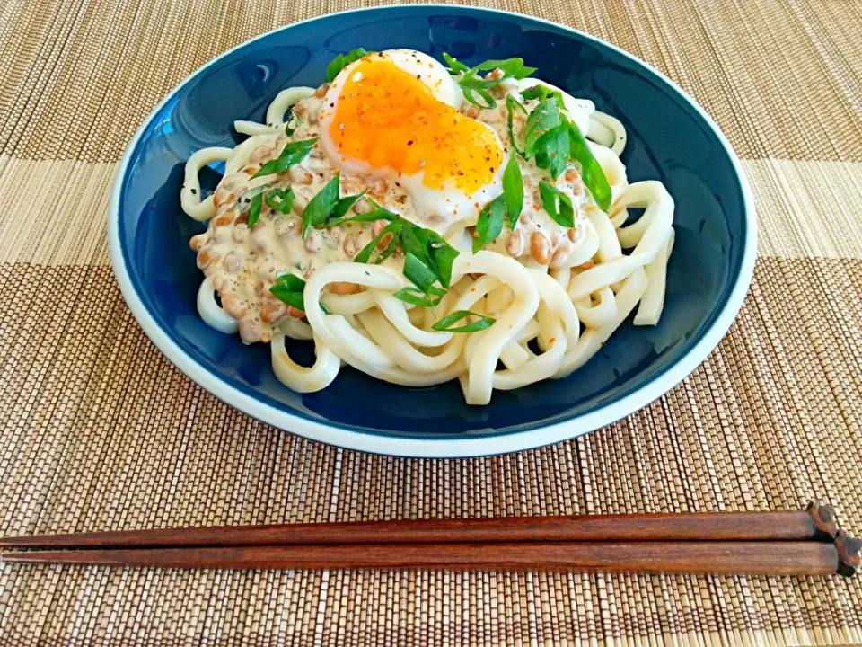 Snapdishの料理写真:Hajimeさんのお料理*
～マヨ納豆*うどんバージョン～|ことり*さん