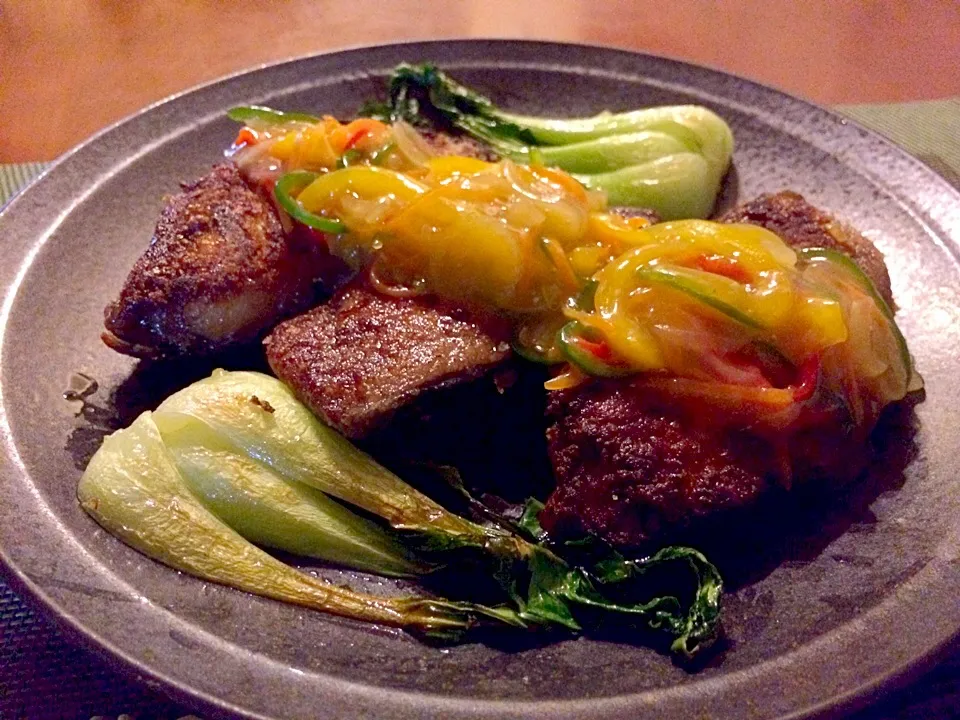 Fried yellowtail w/Sticky Vegetable sauce🐟鰤の唐揚げ 野菜餡掛け|🌈Ami🍻さん