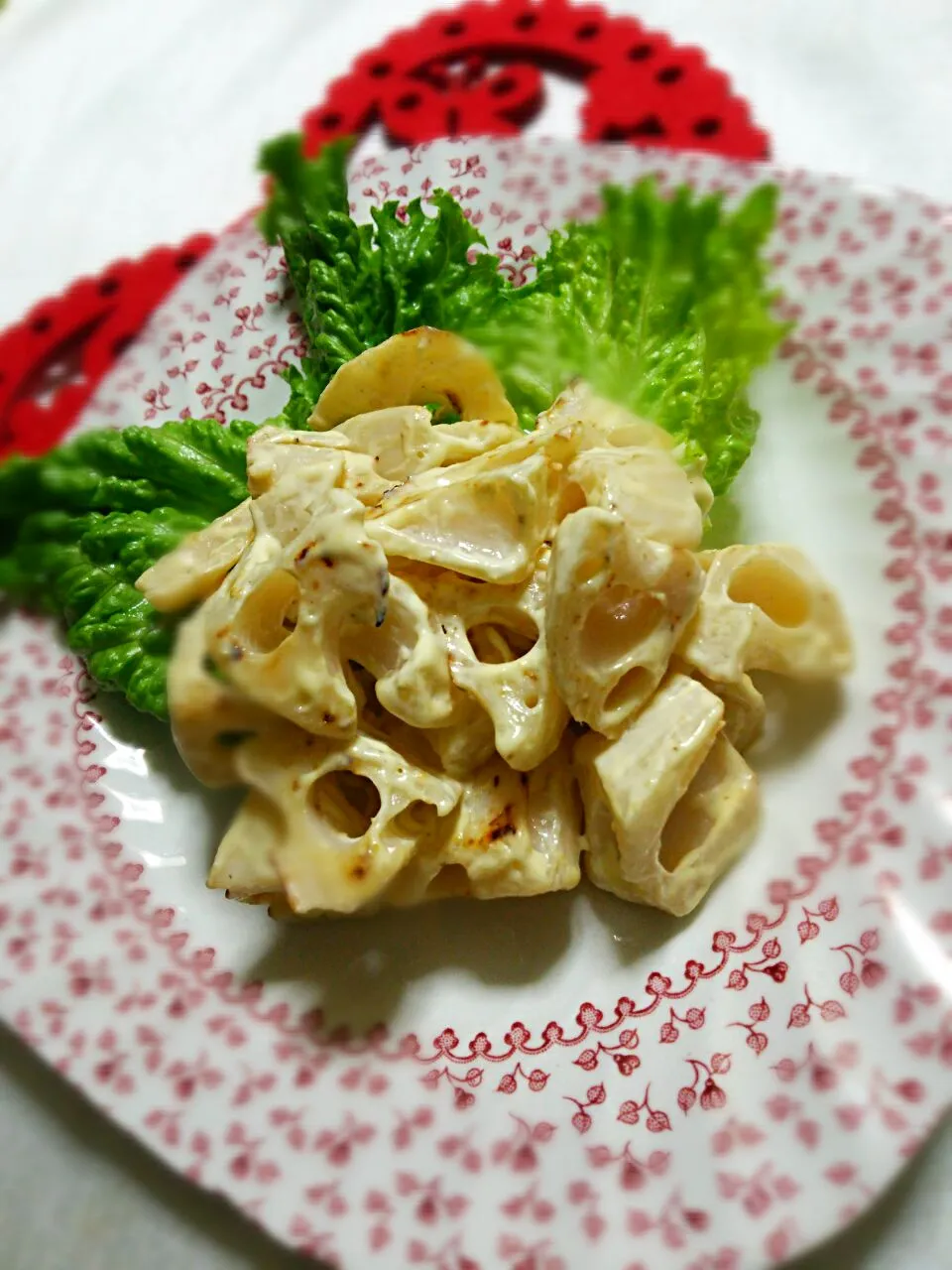 ハルちゃんの蓮根の辛しマヨかけ！！！
食べたらまるでカラシ蓮根食べてるよう(*´▽｀*)ゞ  おいしぃ～❤|☆Yumi☆さん