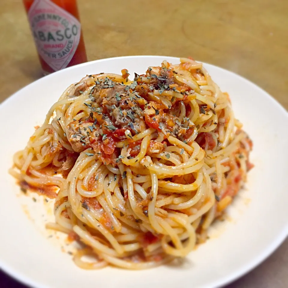 鯖缶とトマトの濃厚パスタ♪|TORUさん