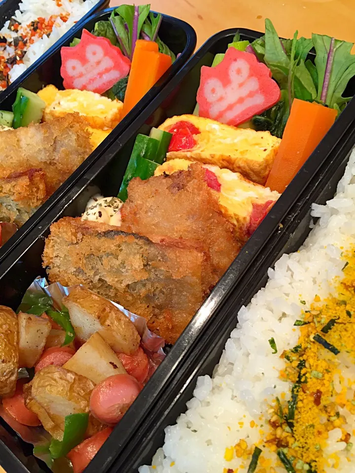 Snapdishの料理写真:今日の親父弁当！|沖縄「ピロピロ」ライフさん