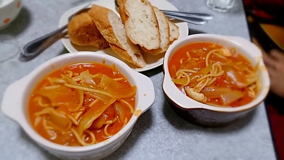 トマトのチキン煮(*’ω’*)パスタ～|ふみさん