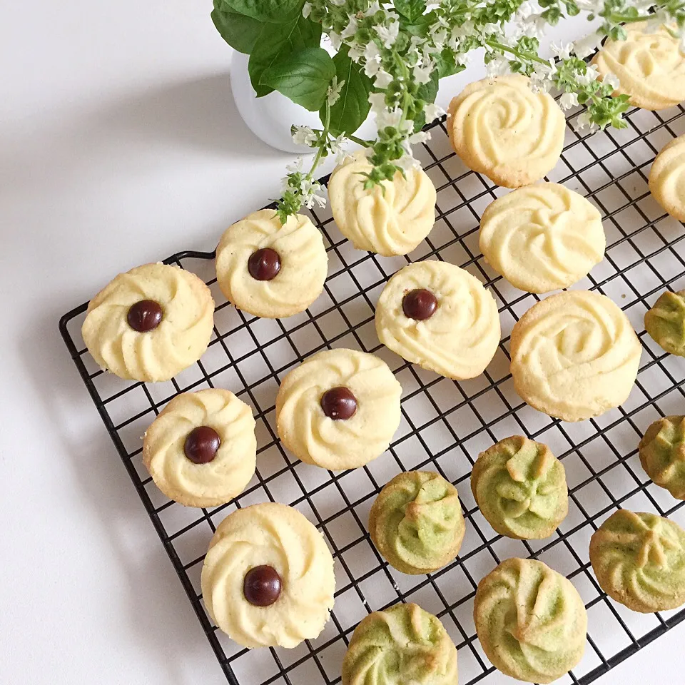 Butter cookies - plain and matcha|12Dragonさん