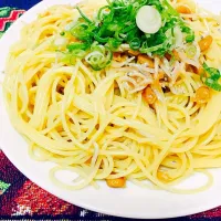 納豆しらすパスタ|きしめい⋈*.。さん